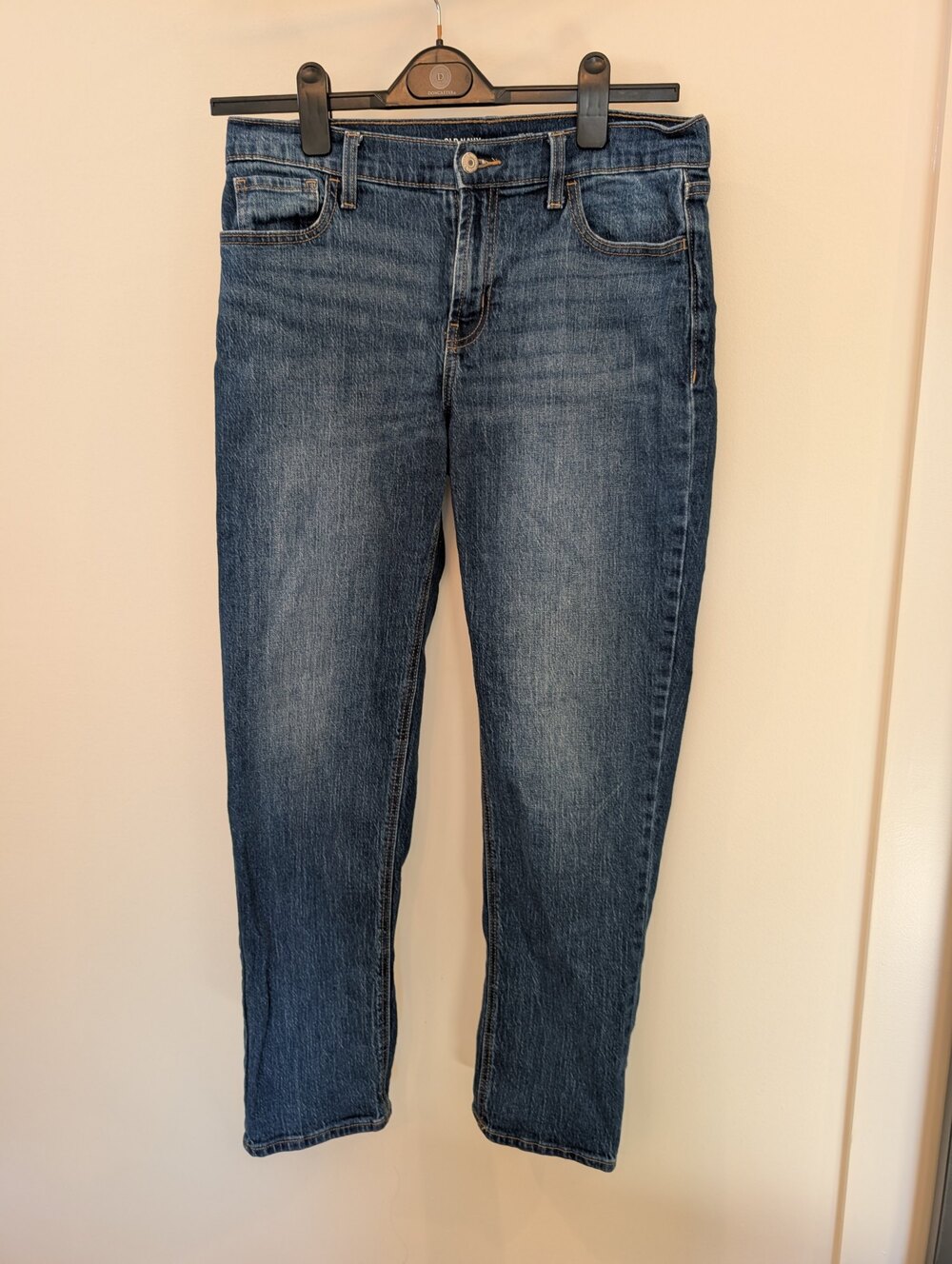 Women's Old Navy Medium Wash Boyfriend Mid Rise Straight Leg Jeans Size 8